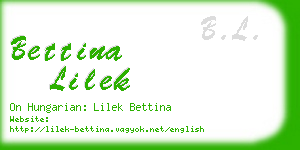 bettina lilek business card